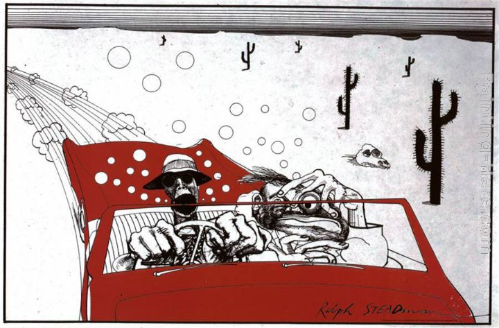 Fear And Loathing In Las Vegas painting - Ralph Steadman Art Fear And Loathing In Las Vegas art painting